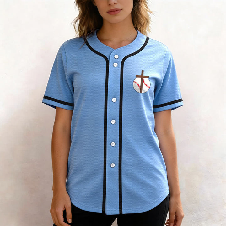Christianartworkshop Philipper 4,13 Glaube Baseball-Trikot: Baseball-Kreuz-Motto Stärke Hingabe Sportshirt - image 46