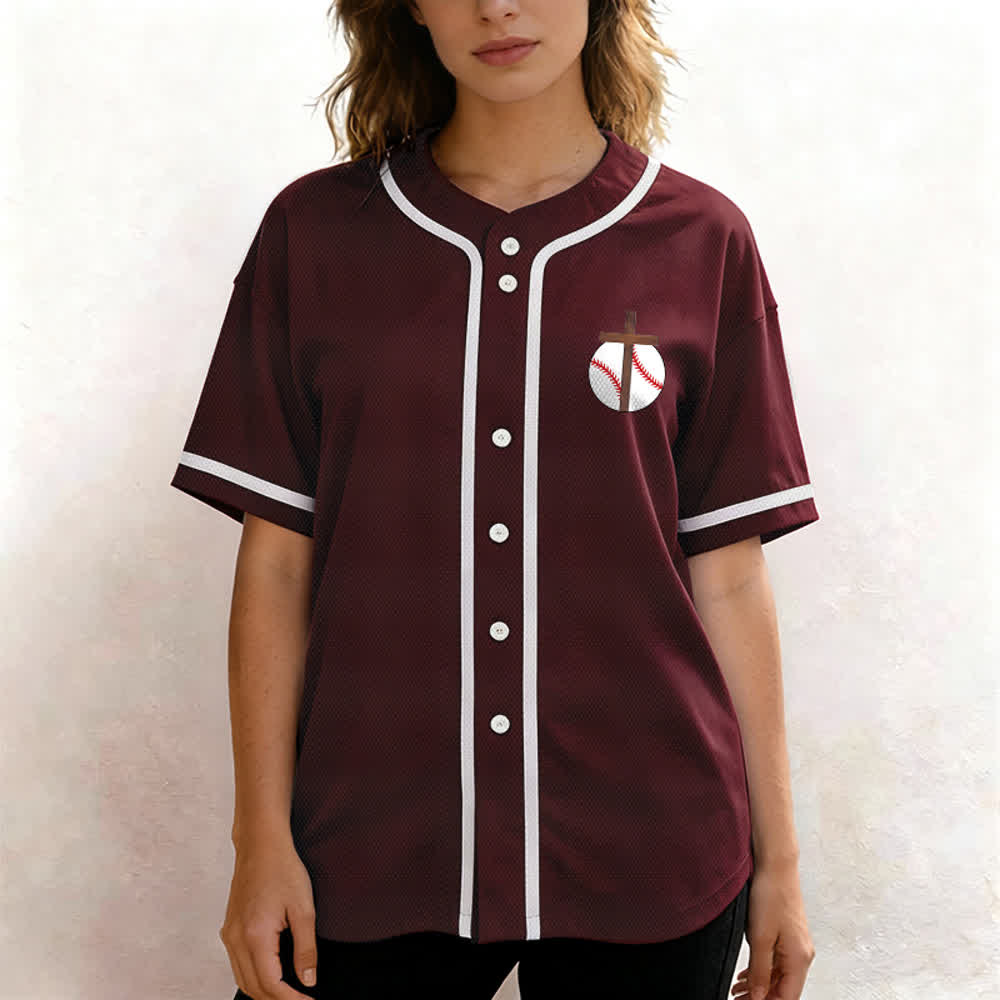 Christianartworkshop Philipper 4,13 Glaube Baseball-Trikot: Baseball-Kreuz-Motto Stärke Hingabe Sportshirt - image 41