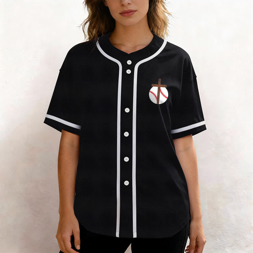 Christianartworkshop Philipper 4,13 Glaube Baseball-Trikot: Baseball-Kreuz-Motto Stärke Hingabe Sportshirt - image 27