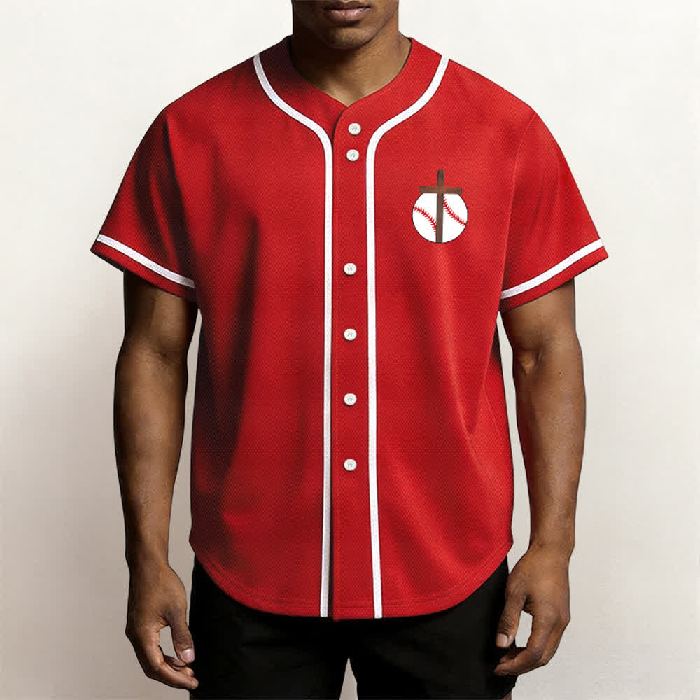 Christianartworkshop Philipper 4,13 Glaube Baseball-Trikot: Baseball-Kreuz-Motto Stärke Hingabe Sportshirt - image 32