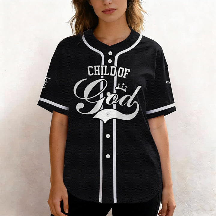 Christianartworkshop Child Of God Mehrfarbiges Baseballtrikot mit Kontrastbesatz - image 5