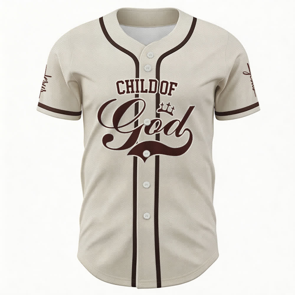 Christianartworkshop Child Of God Mehrfarbiges Baseballtrikot mit Kontrastbesatz - image 43