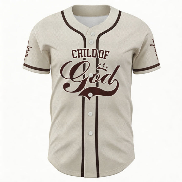 Christianartworkshop Child Of God Mehrfarbiges Baseballtrikot mit Kontrastbesatz - image 43