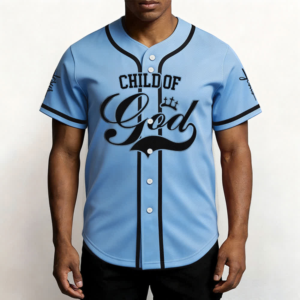 Christianartworkshop Child Of God Mehrfarbiges Baseballtrikot mit Kontrastbesatz - image 24