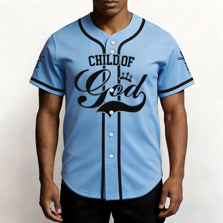 Christianartworkshop Child Of God Mehrfarbiges Baseballtrikot mit Kontrastbesatz - image 24