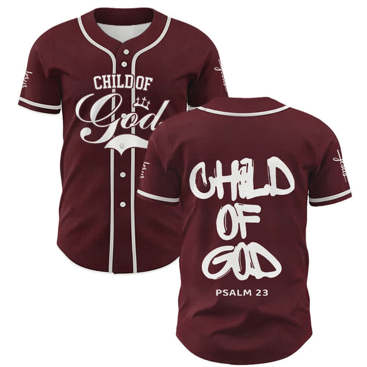 Christianartworkshop Child Of God Mehrfarbiges Baseballtrikot mit Kontrastbesatz - Wein - 5XL - image 14