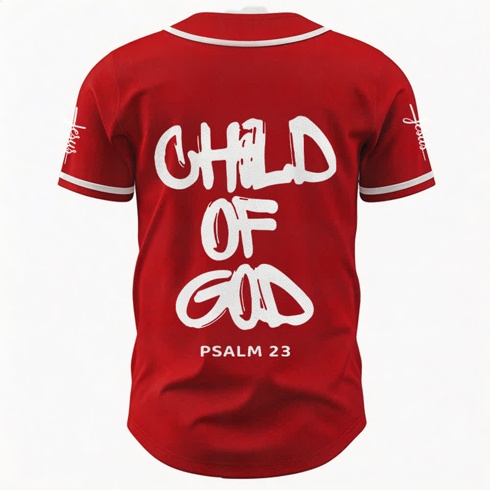 Christianartworkshop Child Of God Mehrfarbiges Baseballtrikot mit Kontrastbesatz - image 9
