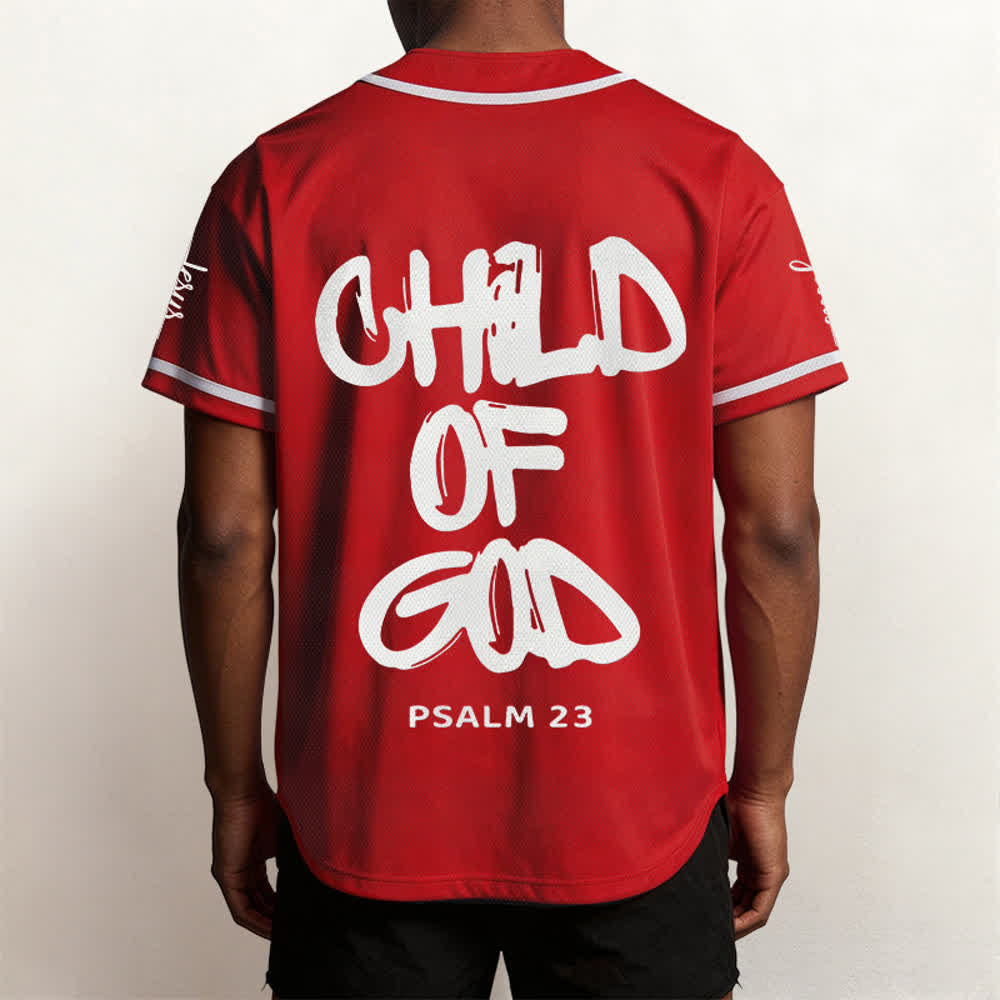 Christianartworkshop Child Of God Mehrfarbiges Baseballtrikot mit Kontrastbesatz - image 11