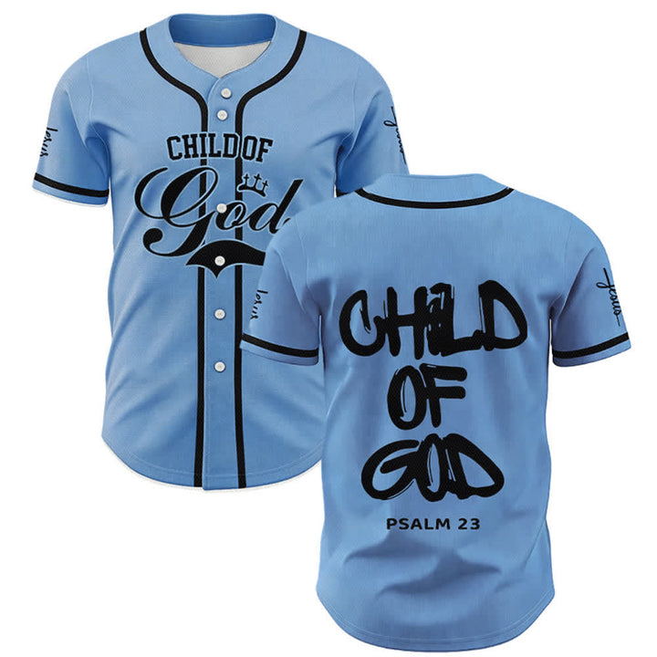 Christianartworkshop Child Of God Mehrfarbiges Baseballtrikot mit Kontrastbesatz - Himmelblau - 5XL - image 21