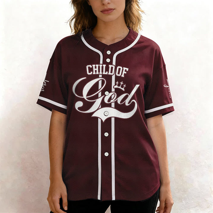 Christianartworkshop Child Of God Mehrfarbiges Baseballtrikot mit Kontrastbesatz - image 19