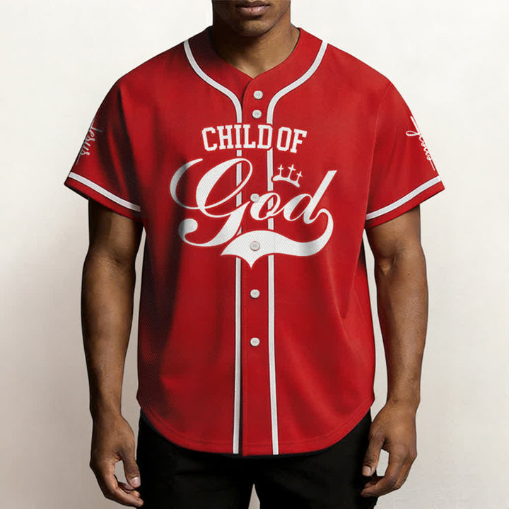 Christianartworkshop Child Of God Mehrfarbiges Baseballtrikot mit Kontrastbesatz - image 10