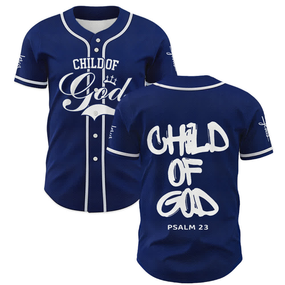 Christianartworkshop Child Of God Mehrfarbiges Baseballtrikot mit Kontrastbesatz - Marineblau - 5XL - image 35