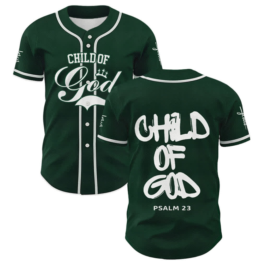 Christianartworkshop Child Of God Mehrfarbiges Baseballtrikot mit Kontrastbesatz - Grün - 5XL - image 28