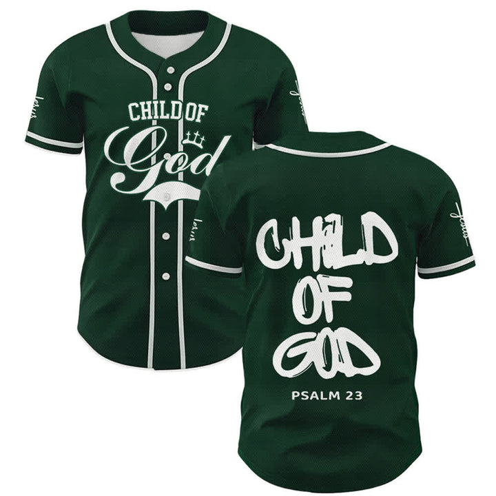 Christianartworkshop Child Of God Mehrfarbiges Baseballtrikot mit Kontrastbesatz - Grün - 5XL - image 28