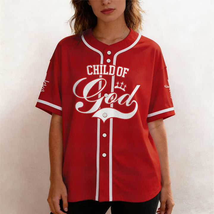 Christianartworkshop Child Of God Mehrfarbiges Baseballtrikot mit Kontrastbesatz - image 12