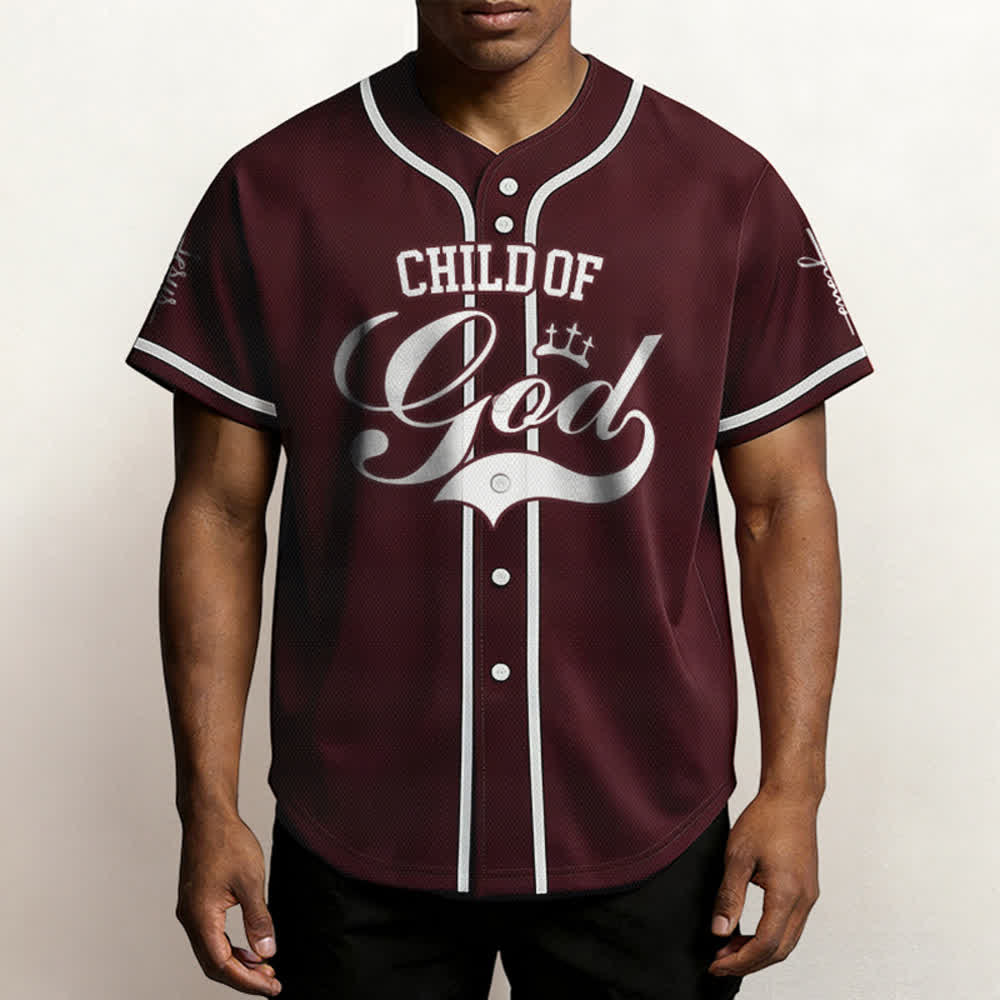 Christianartworkshop Child Of God Mehrfarbiges Baseballtrikot mit Kontrastbesatz - image 17