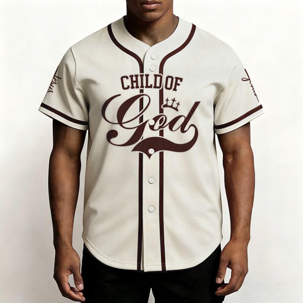 Christianartworkshop Child Of God Mehrfarbiges Baseballtrikot mit Kontrastbesatz - image 45