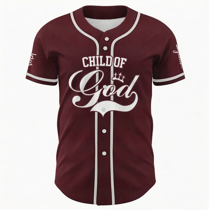 Christianartworkshop Child Of God Mehrfarbiges Baseballtrikot mit Kontrastbesatz - image 15