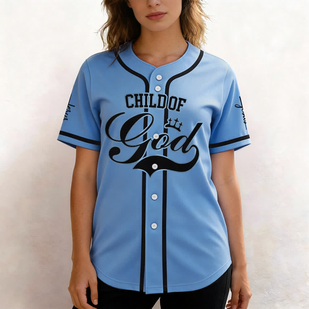 Christianartworkshop Child Of God Mehrfarbiges Baseballtrikot mit Kontrastbesatz - image 26