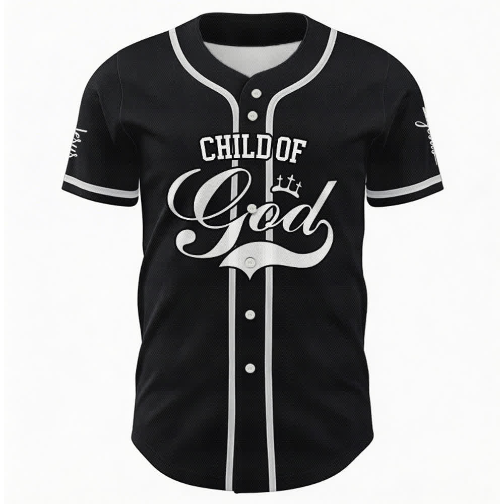 Christianartworkshop Child Of God Mehrfarbiges Baseballtrikot mit Kontrastbesatz - image 1