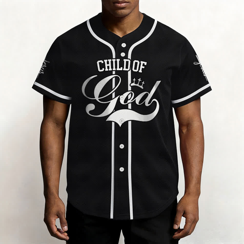 Christianartworkshop Child Of God Mehrfarbiges Baseballtrikot mit Kontrastbesatz - image 3