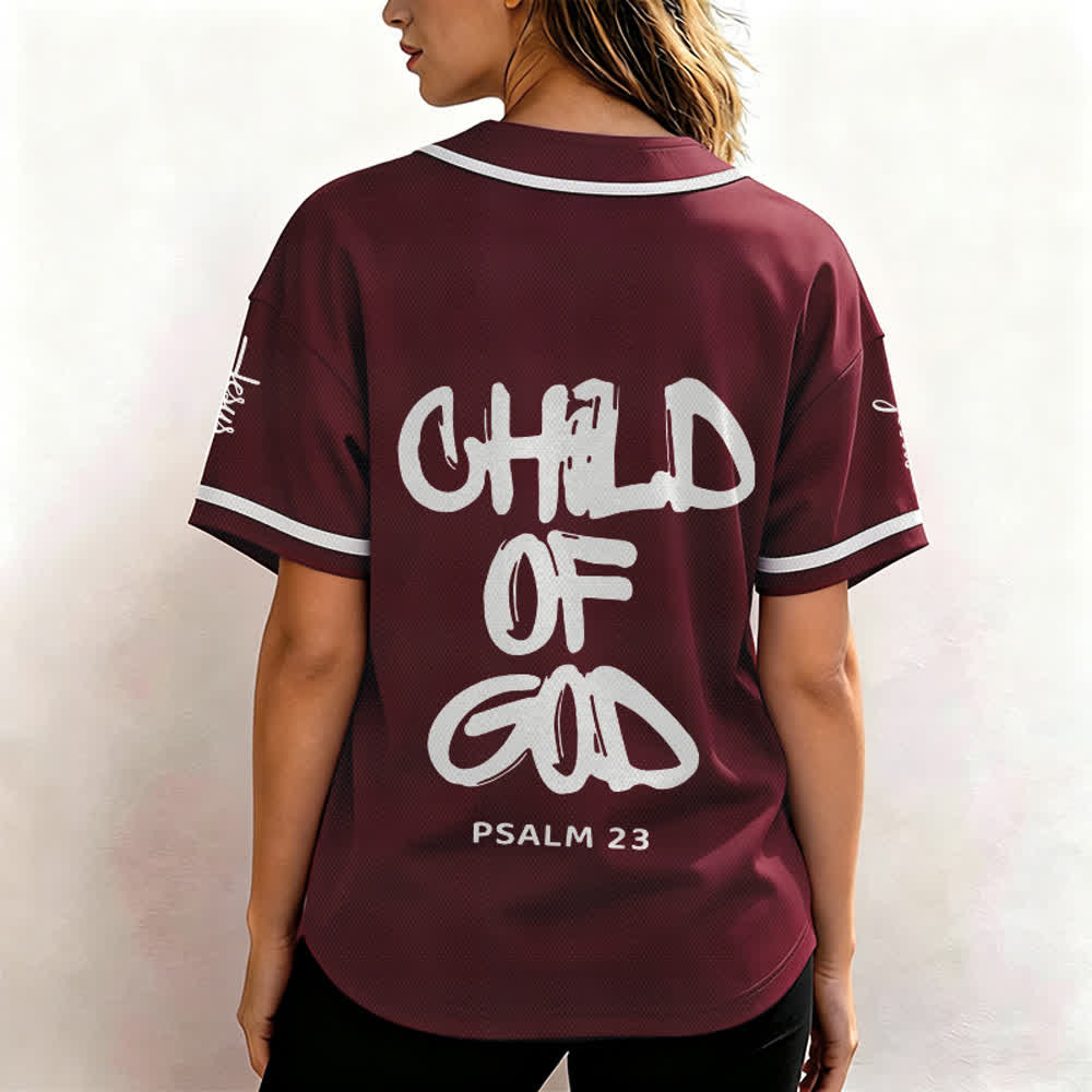 Christianartworkshop Child Of God Mehrfarbiges Baseballtrikot mit Kontrastbesatz - image 20