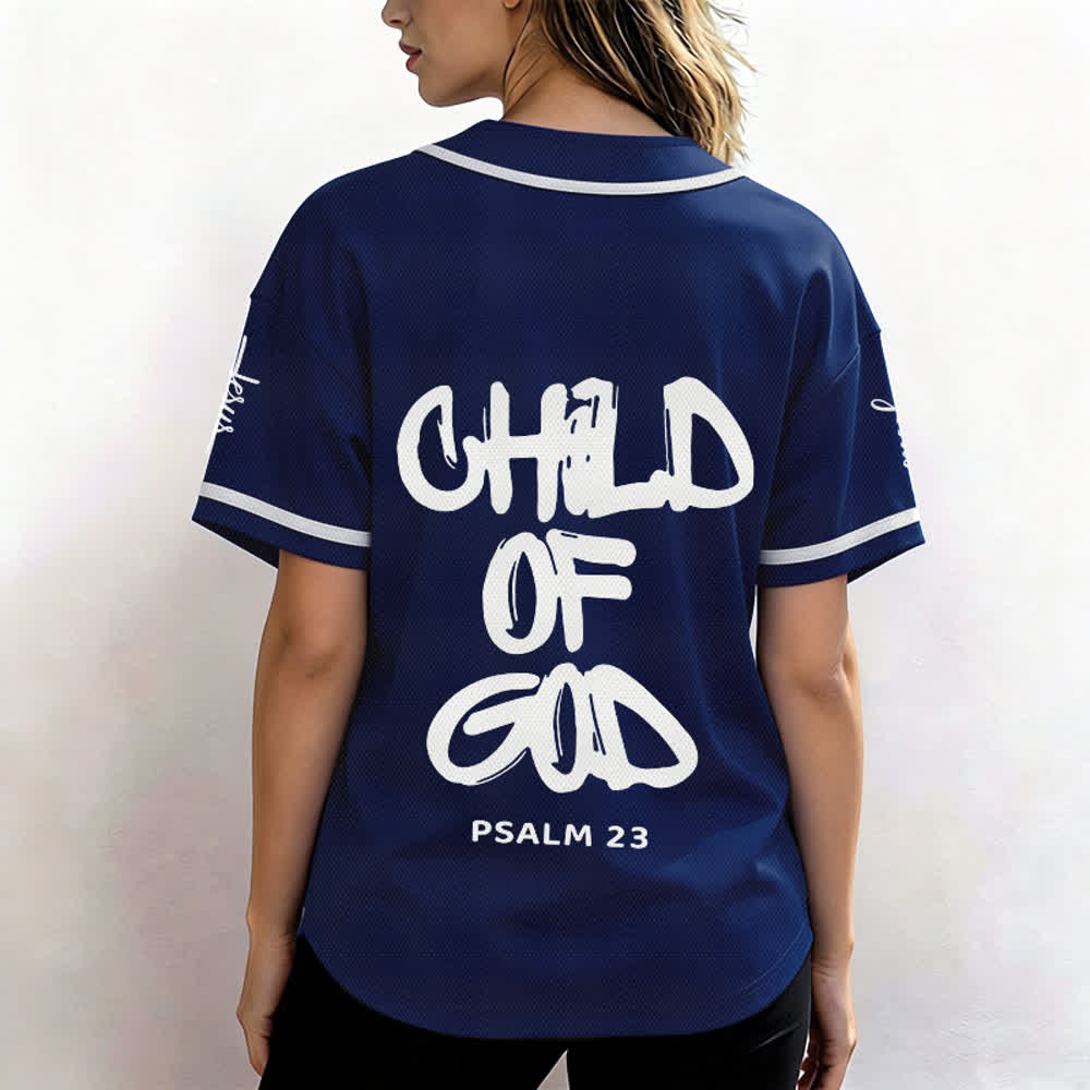 Christianartworkshop Child Of God Mehrfarbiges Baseballtrikot mit Kontrastbesatz - image 41