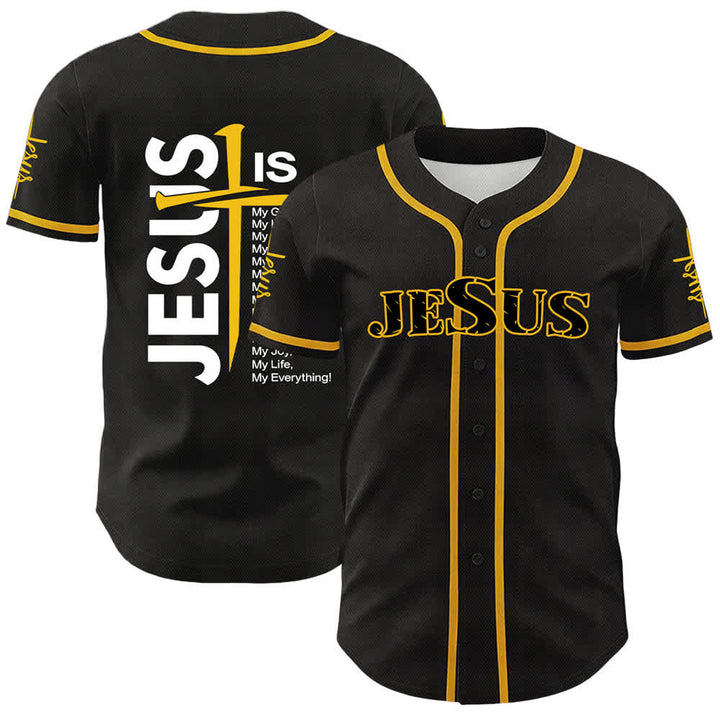 Christianartworkshop Jesus Is My Everything Faith Unisex Baseball Jersey - Gelb - 5XL - image 9