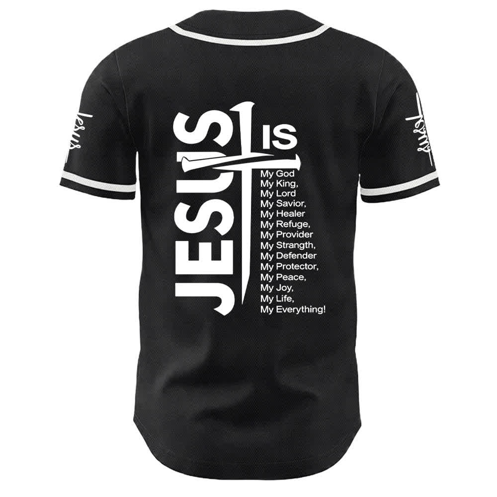 Christianartworkshop Jesus Is My Everything Faith Unisex Baseball Jersey - image 8