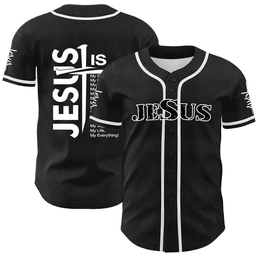 Christianartworkshop Jesus Is My Everything Faith Unisex Baseball Jersey - Weiß - 5XL - image 6