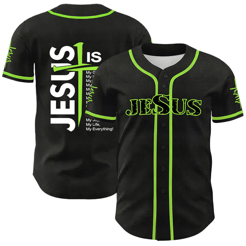 Christianartworkshop Jesus Is My Everything Faith Unisex Baseball Jersey - Grün - 5XL - image 18