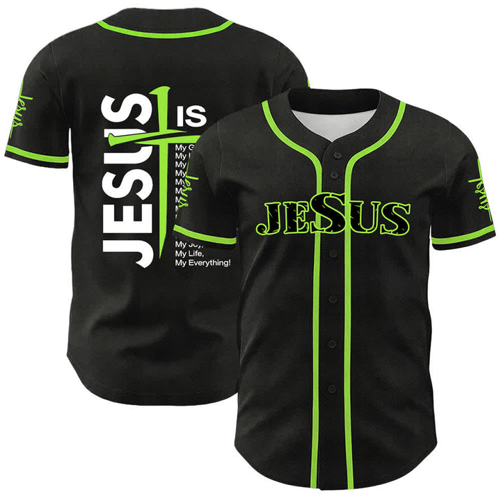 Christianartworkshop Jesus Is My Everything Faith Unisex Baseball Jersey - Grün - 5XL - image 18