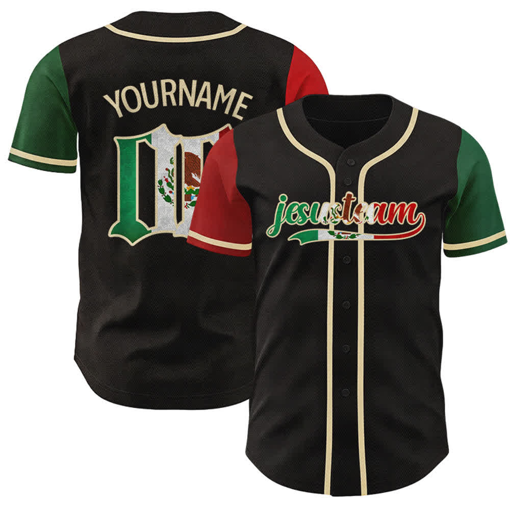Christianartworkshop Individuelles Namens- und Nummern-Trikot Heritage Faith Jesusteam Sport Baseballtrikot - 5XL - Name & Nummer angepasst - image 0