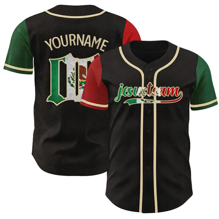 Christianartworkshop Individuelles Namens- und Nummern-Trikot Heritage Faith Jesusteam Sport Baseballtrikot - 5XL - Name & Nummer angepasst - image 0