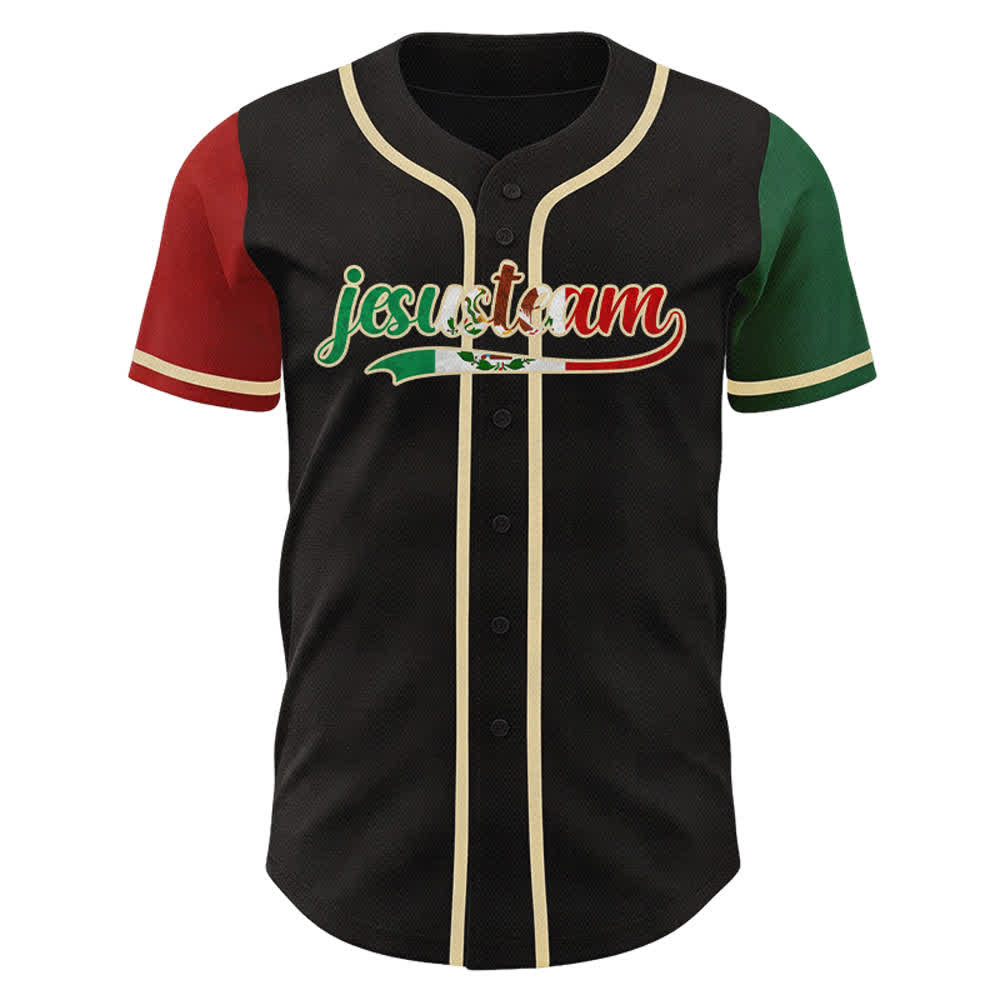 Christianartworkshop Individuelles Namens- und Nummern-Trikot Heritage Faith Jesusteam Sport Baseballtrikot - image 1