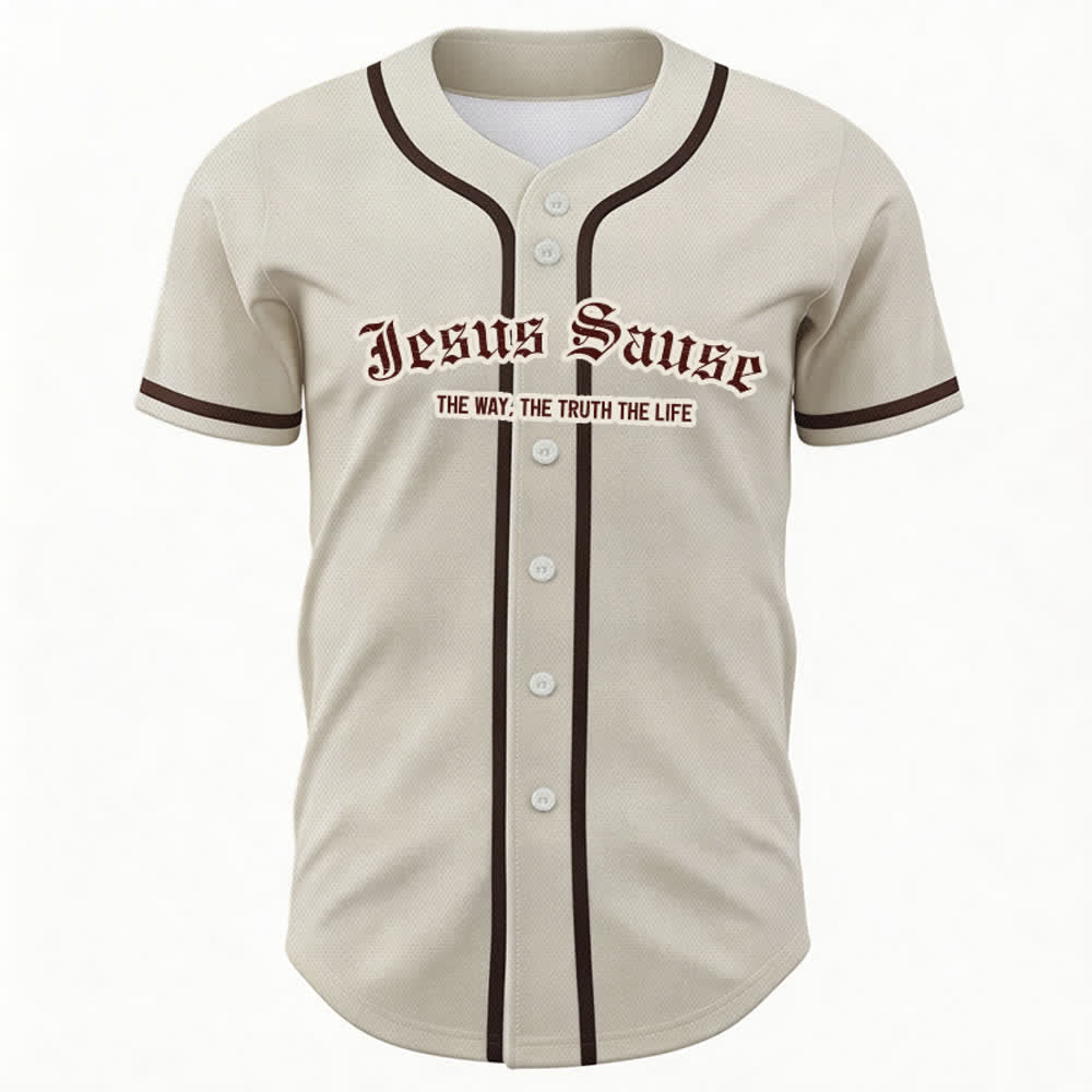 Christianartworkshop Der Weg Die Wahrheit Das Leben Glaube Baseballtrikot - image 1