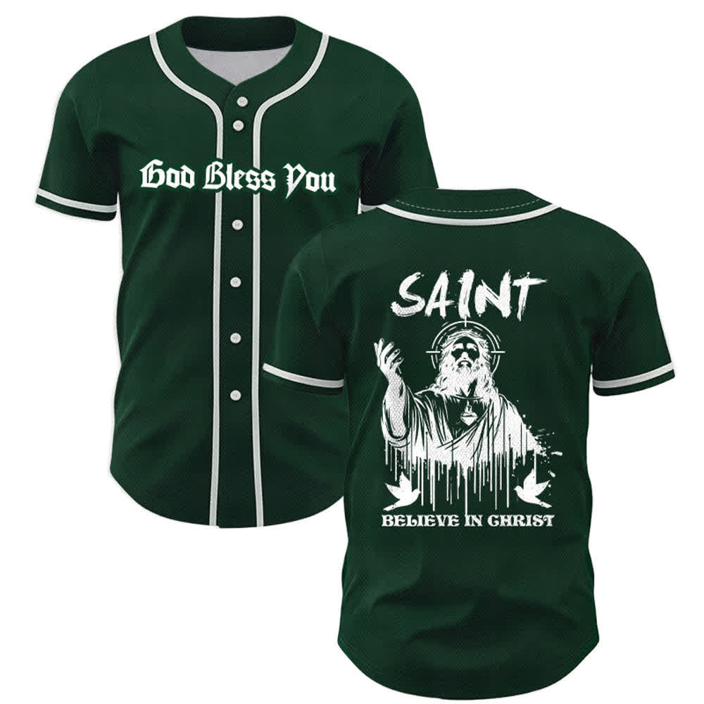 Christianartworkshop Saint Believe In Christ Unisex Baseball Jersey - Grün - 5XL - image 42
