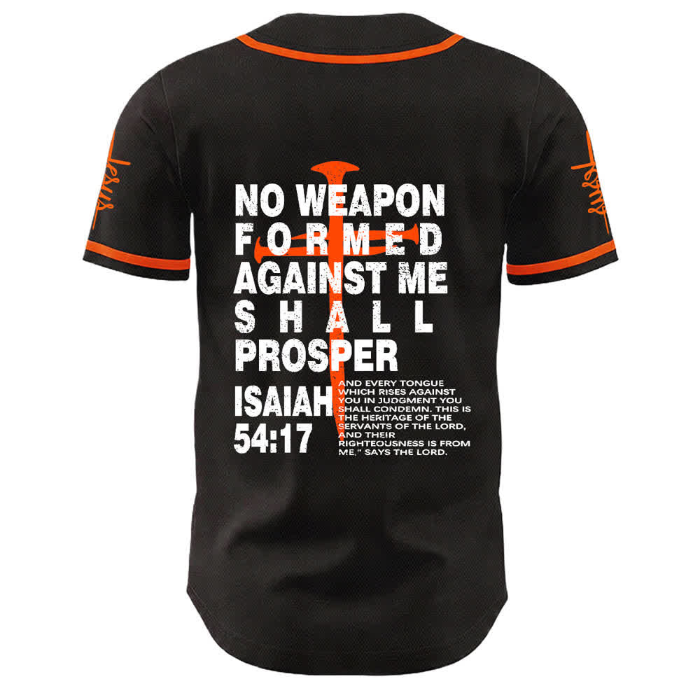 Christianartworkshop Kein gegen mich geschmiedetes Schwert soll Erfolg haben Baseballtrikot - image 10