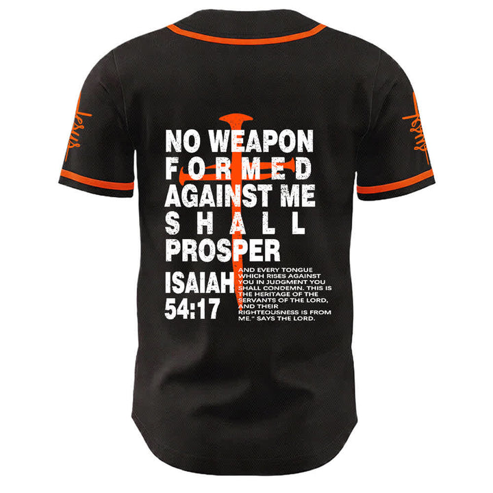 Christianartworkshop Kein gegen mich geschmiedetes Schwert soll Erfolg haben Baseballtrikot - image 10