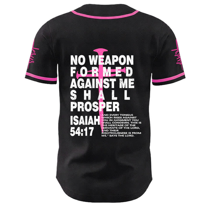 Christianartworkshop Kein gegen mich geschmiedetes Schwert soll Erfolg haben Baseballtrikot - image 16