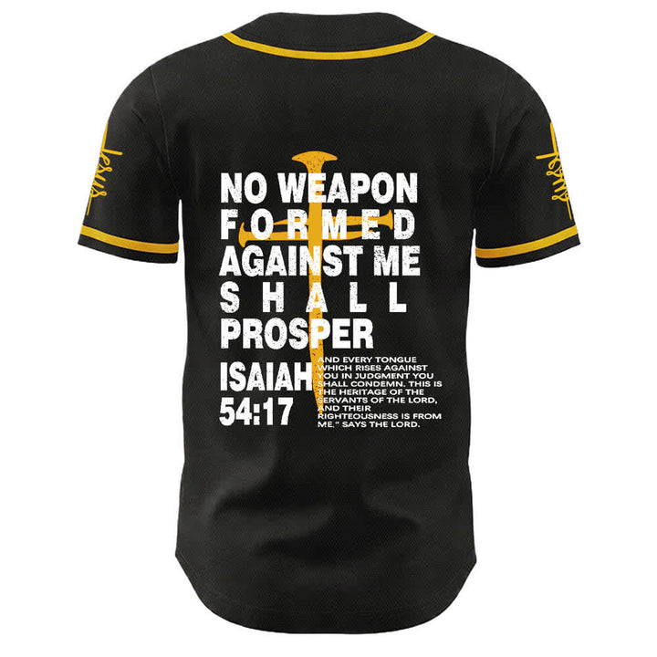 Christianartworkshop Kein gegen mich geschmiedetes Schwert soll Erfolg haben Baseballtrikot - image 7