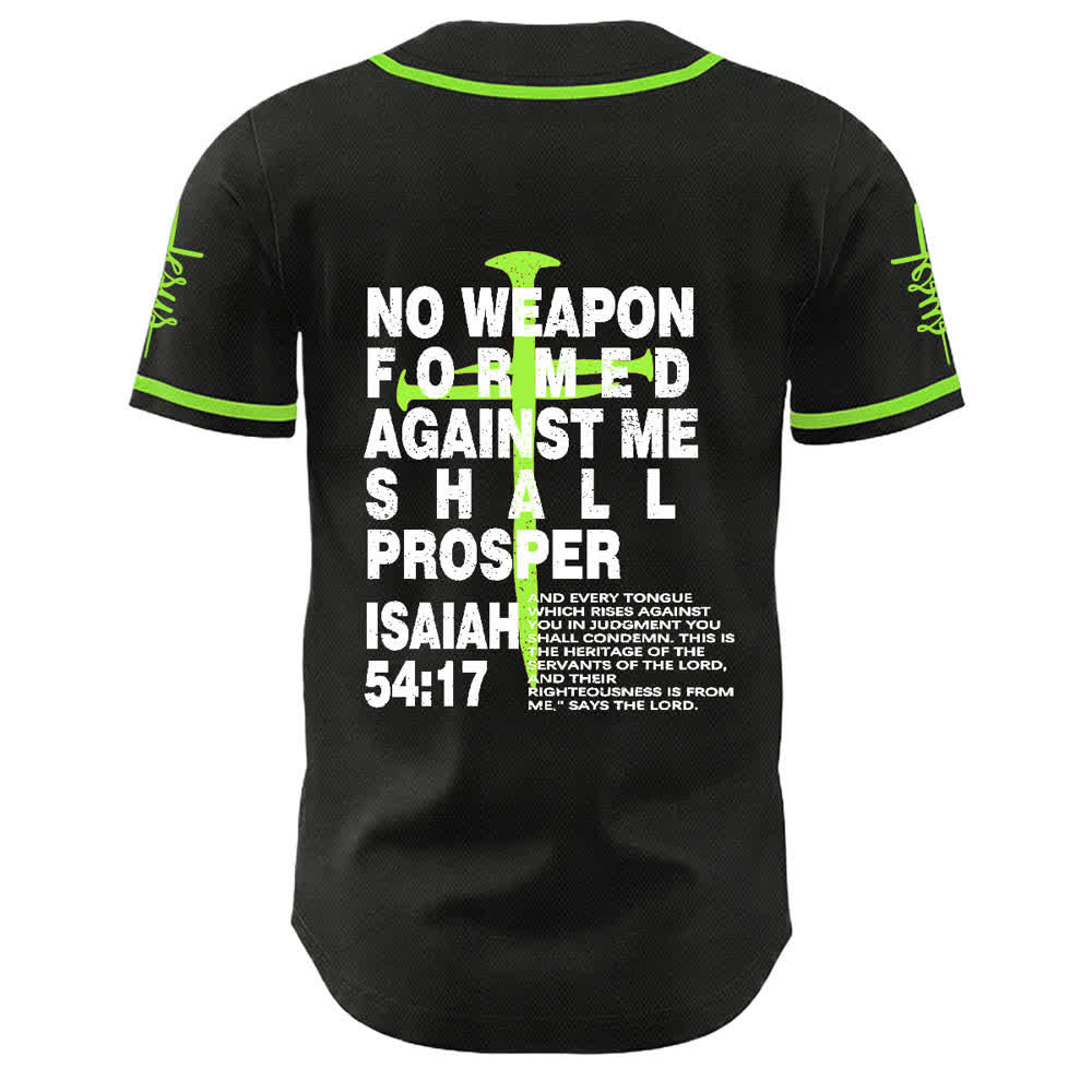Christianartworkshop Kein gegen mich geschmiedetes Schwert soll Erfolg haben Baseballtrikot - image 19