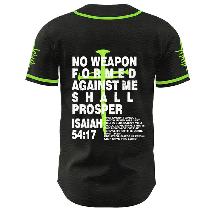 Christianartworkshop Kein gegen mich geschmiedetes Schwert soll Erfolg haben Baseballtrikot - image 19