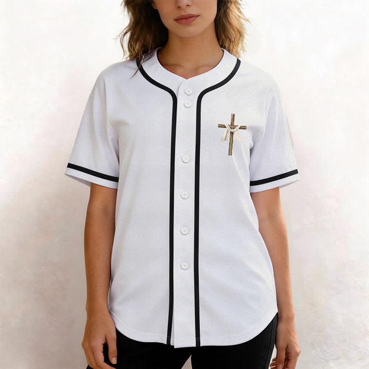 Christianartworkshop Er ist nicht hier, er ist auferstanden Glauben Unisex Baseballtrikot - image 13