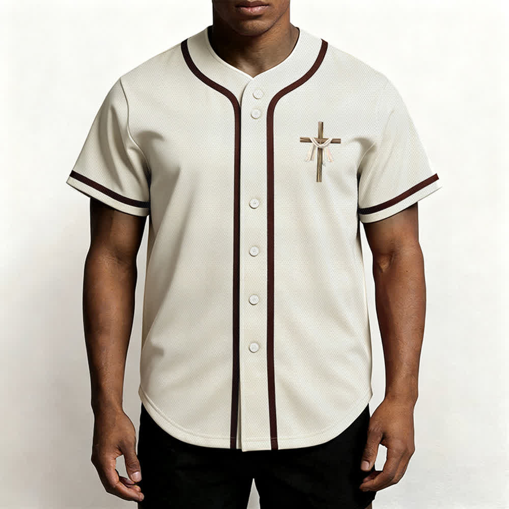 Christianartworkshop Er ist nicht hier, er ist auferstanden Glauben Unisex Baseballtrikot - image 4