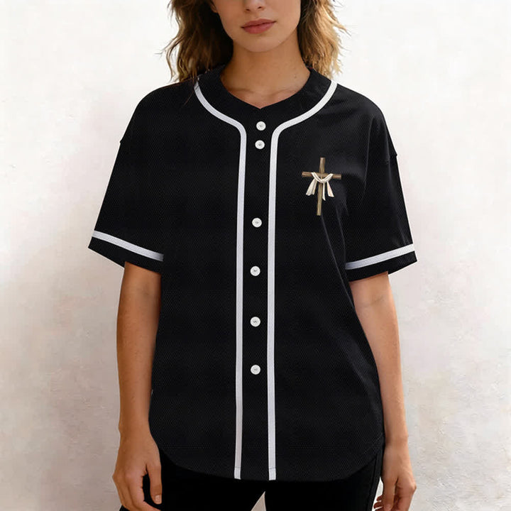 Christianartworkshop Er ist nicht hier, er ist auferstanden Glauben Unisex Baseballtrikot - image 20
