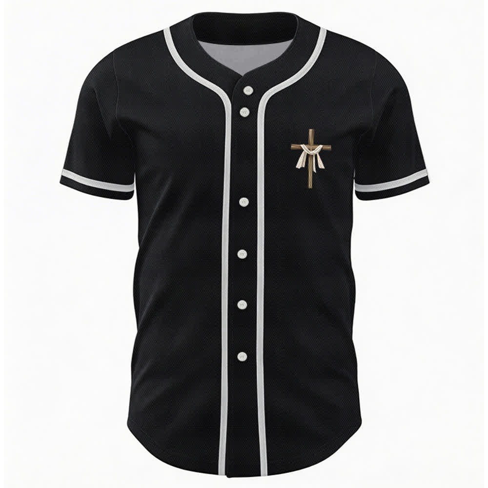 Christianartworkshop Er ist nicht hier, er ist auferstanden Glauben Unisex Baseballtrikot - image 16