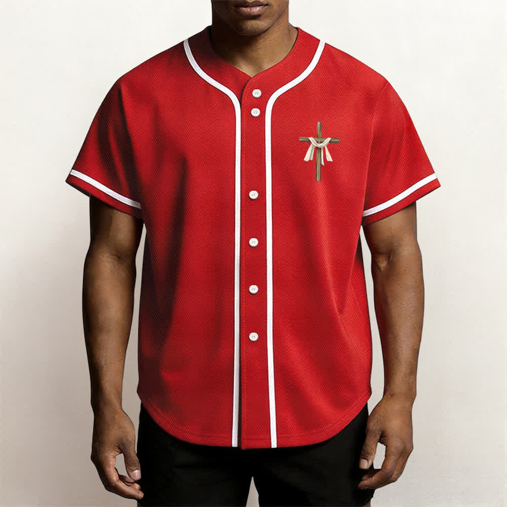 Christianartworkshop Er ist nicht hier, er ist auferstanden Glauben Unisex Baseballtrikot - image 25