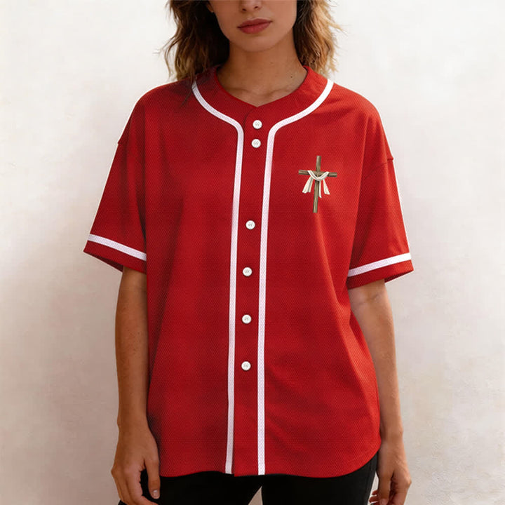 Christianartworkshop Er ist nicht hier, er ist auferstanden Glauben Unisex Baseballtrikot - image 27