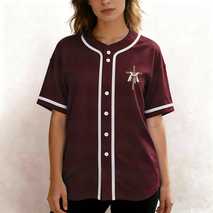 Christianartworkshop Er ist nicht hier, er ist auferstanden Glauben Unisex Baseballtrikot - image 34